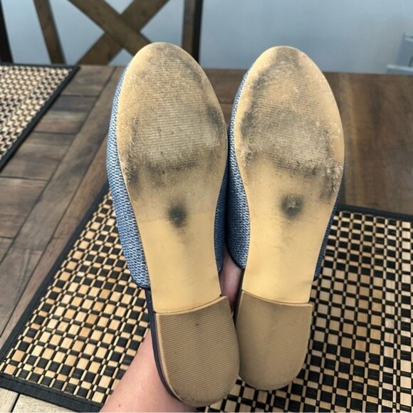 Draper James Darby Women's Slip On Mules Blue Embroidered Slip-On Loafers Size 9 - Picture 8 of 10
